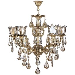 لوستر 5 شعله چشمه نور کد C2139/5-AO آنتیک