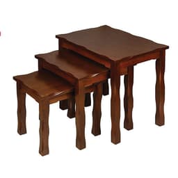 میز عسلی چشمه نور کد D-112/BR مجموعه 3 عددی قهوه ای