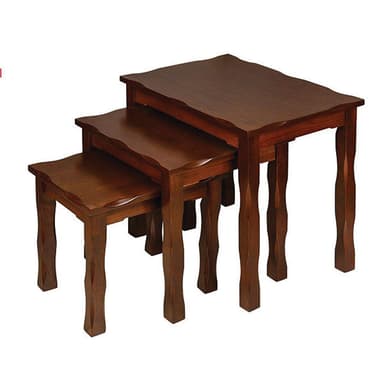 میز عسلی چشمه نور کد D-112/BR مجموعه 3 عددی قهوه ای
