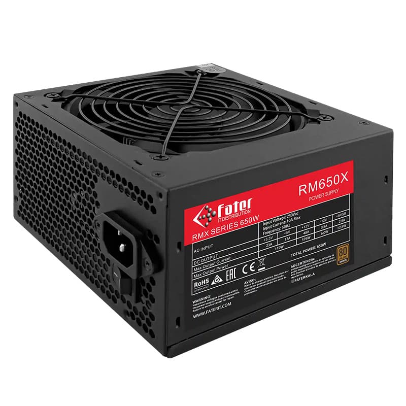 منبع تغذیه کامپیوتر فاطر مدل Fater RM650X 80+ Bronze توان 650 وات