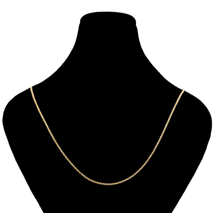 زنجیر 18 عیار زنانه طلانیوم مدل حصیری طرح سودا