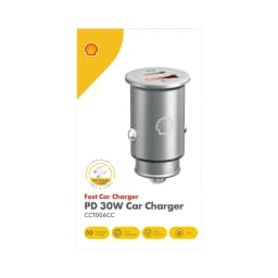 شارژر فندکی 30 وات شل مدل CCT006CC به همراه کابل Type-C به Type-C
