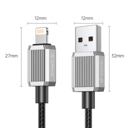 کابل تبدیل USB به لایتنینگ اوریکو مدل GQZ12 طول 2 متر