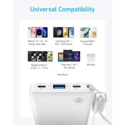 پاوربانک انکر مدل A1257 ظرفیت 10000 میلی آمپر ساعت به همراه کابل USB-C