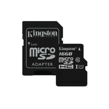 کارت حافظه microSDHC کینگستون مدل Canvas Select کلاس 10 استاندارد UHS-I U1 سرعت 80MBps ظرفیت 16 گیگابایت به همراه آداپتور SD