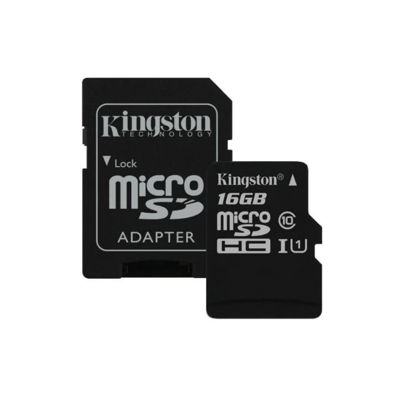 کارت حافظه microSDHC کینگستون مدل Canvas Select کلاس 10 استاندارد UHS-I U1 سرعت 80MBps ظرفیت 16 گیگابایت به همراه آداپتور SD