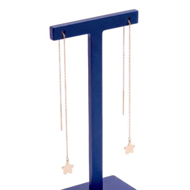 گوشواره طلا 18 عیار زنانه طلانیوم مدل بخیه‌ای طرح EW35