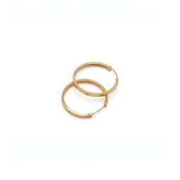 گوشواره طلا 18 عیار زنانه طلانیوم مدل حلقه ای طرح کارتیه لاو