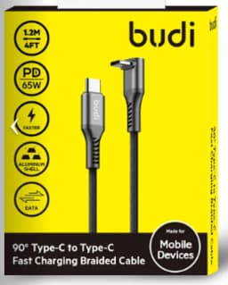 کابل شارژ USB-C به USB-C بودی مدل DC253TTH12B طول 1.2 متر