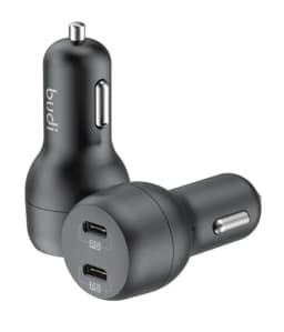 شارژر فندکی 40 وات بودی مدل CC108RTTB به همراه کابل USB-C به USB-C