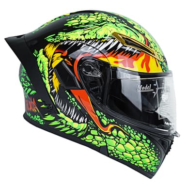 کلاه کاسکت فک متحرک کایک مدل 772 طرح Green Warcraft
