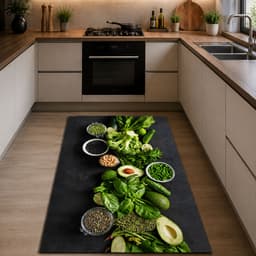 فرش ماشینی آشپزخانه هانوکس طرح سبزیجات کد AHC-1378-1