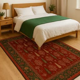فرش ماشینی مراکشی هانوکس طرح درخت کد MHX.005.1