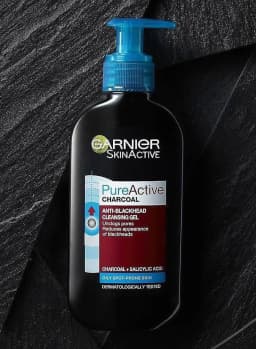 ژل شستشوی صورت زغالی گارنیه مدل Pure Active حجم 200 میلی‌لیتر