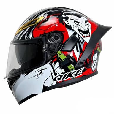 کلاه کاسکت فک متحرک کایک مدل 772 طرح Red Joker