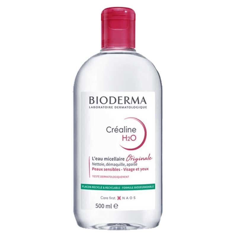 میسلار واتر بایودرما مدل Crealine H2O حجم 500 میلی‌لیتر
