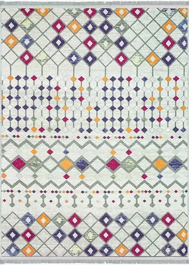 فرش ماشینی مراکشی هانوکس طرح اسمر کد MHX.009.1