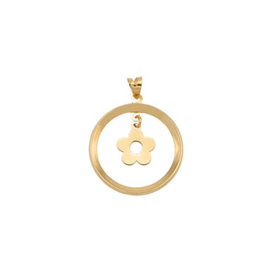 آویز طلا 18 عیار زنانه طلانیوم مدل حلقه ای کد AV05