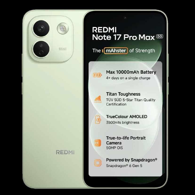 گوشی موبایل شیائومی مدل Redmi Note 17 Pro Max 5G - دو سیم‌کارت