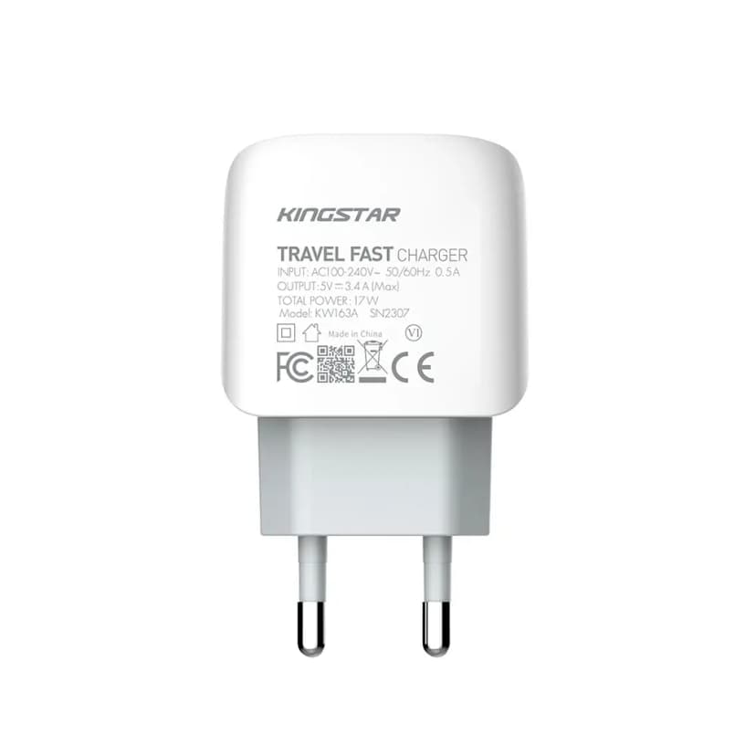 شارژر دیواری 17 وات کینگ استار مدل KW163C