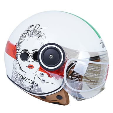 کلاه کاسکت بلوتوثی بیون مدل بدون فک کد +B-110 Face  همراه کاور