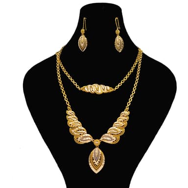سرویس طلا 18 عیار زنانه طلانیوم طرح اشک کد 4