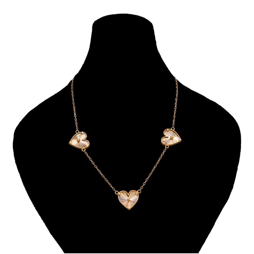 گردنبند طلا 18 عیار زنانه طلانیوم طرح قلب کد T-001