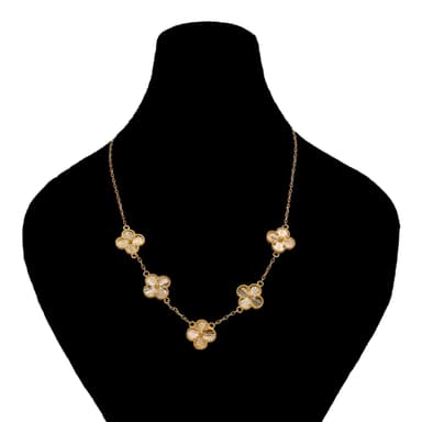 گردنبند طلا 18 عیار زنانه طلانیوم طرح ونکلیف کد T-001