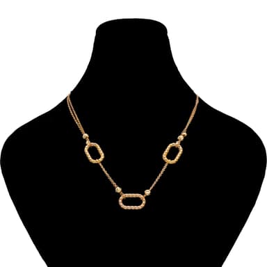 گردنبند طلا 18 عیار زنانه طلانیوم طرح روژا مدل تیفانی کد 12224
