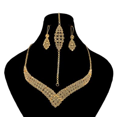 سرویس طلا 18 عیار زنانه طلانیوم مدل طلوع کد 31