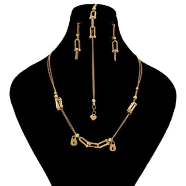 سرویس طلا 18 عیار زنانه طلانیوم مدل روژا کد 02
