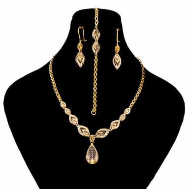 سرویس طلا 18 عیار زنانه طلانیوم مدل طلوع کد 45
