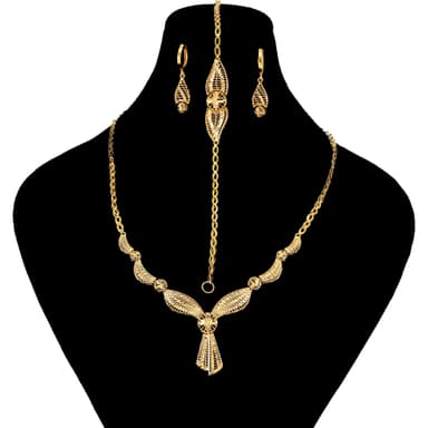 سرویس طلا 18 عیار زنانه طلانیوم مدل طلوع کد 38