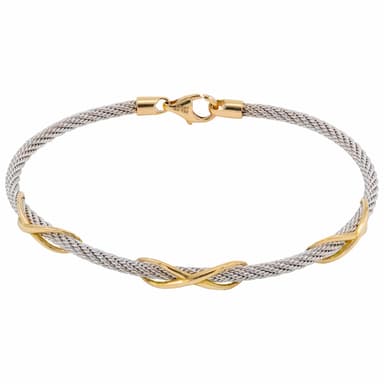 دستبند طلا 18 عیار زنانه طلانیوم طرح بی نهایت مدل فرد کد F03