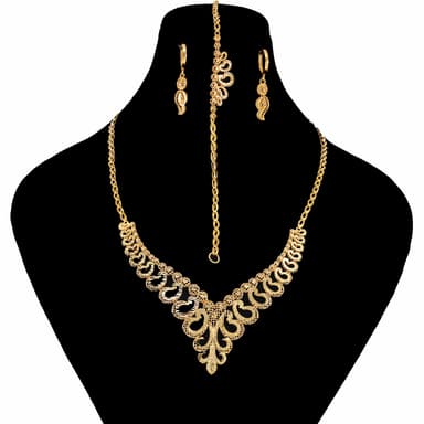 سرویس طلا 18 عیار زنانه طلانیوم مدل طلوع کد 35