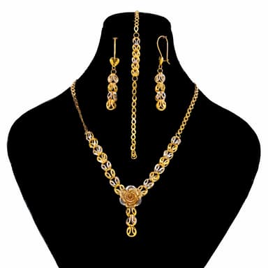 سرویس طلا 18 عیار زنانه طلانیوم مدل طلوع کد 46