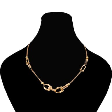 گردنبند طلا 18 عیار زنانه طلانیوم طرح روژا مدل تیفانی کد 17
