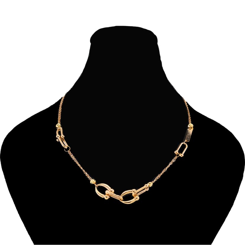 گردنبند طلا 18 عیار زنانه طلانیوم طرح روژا مدل تیفانی کد 17