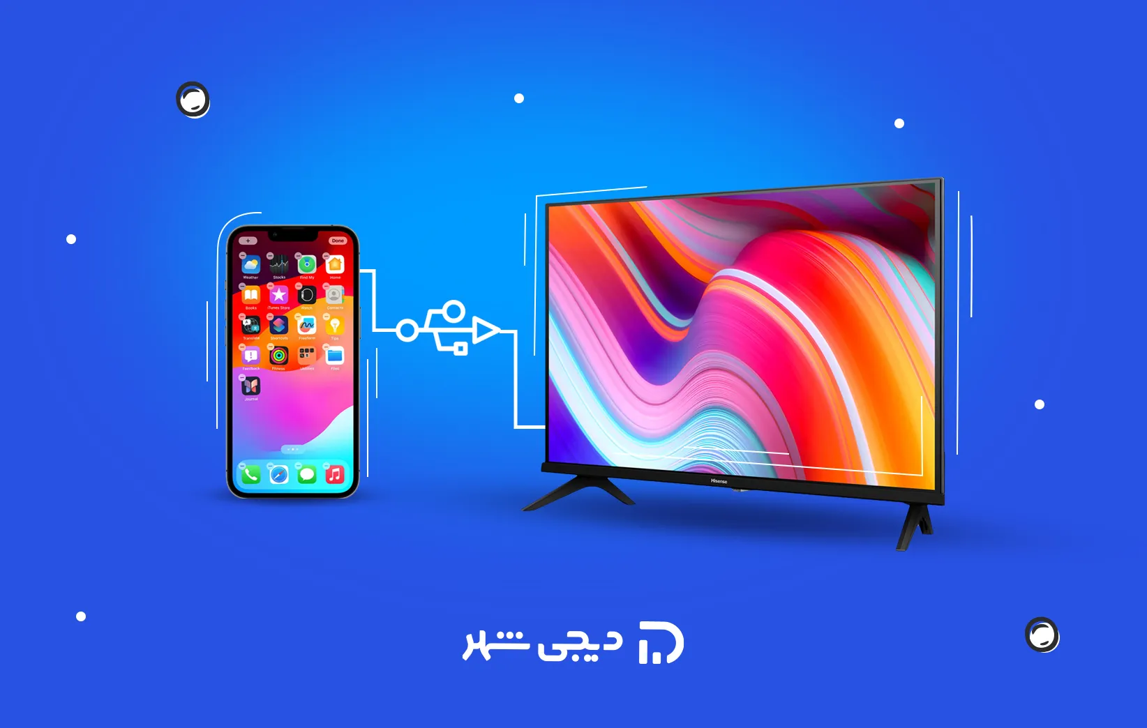 نحوه اتصال آیفون به تلویزیون