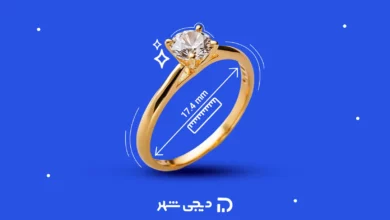 راهنمای سایز انگشتر زنانه